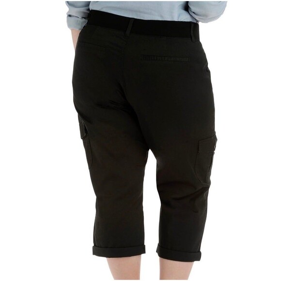 Lee Austin Knit Relaxed Cargo Capri Black Size 26W New With Tags - Picture 8 of 9